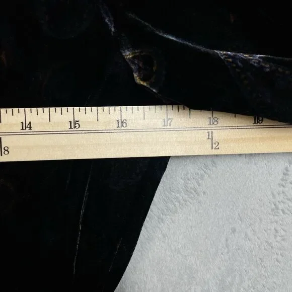 Zara Black Velvet Paisley Mini Dress - Picture 4 of 6